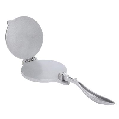Sxhlseller Manual Aluminum Alloy Dough Press, Portable Dumpling Wrapper Tool with Oil Brush, Silver