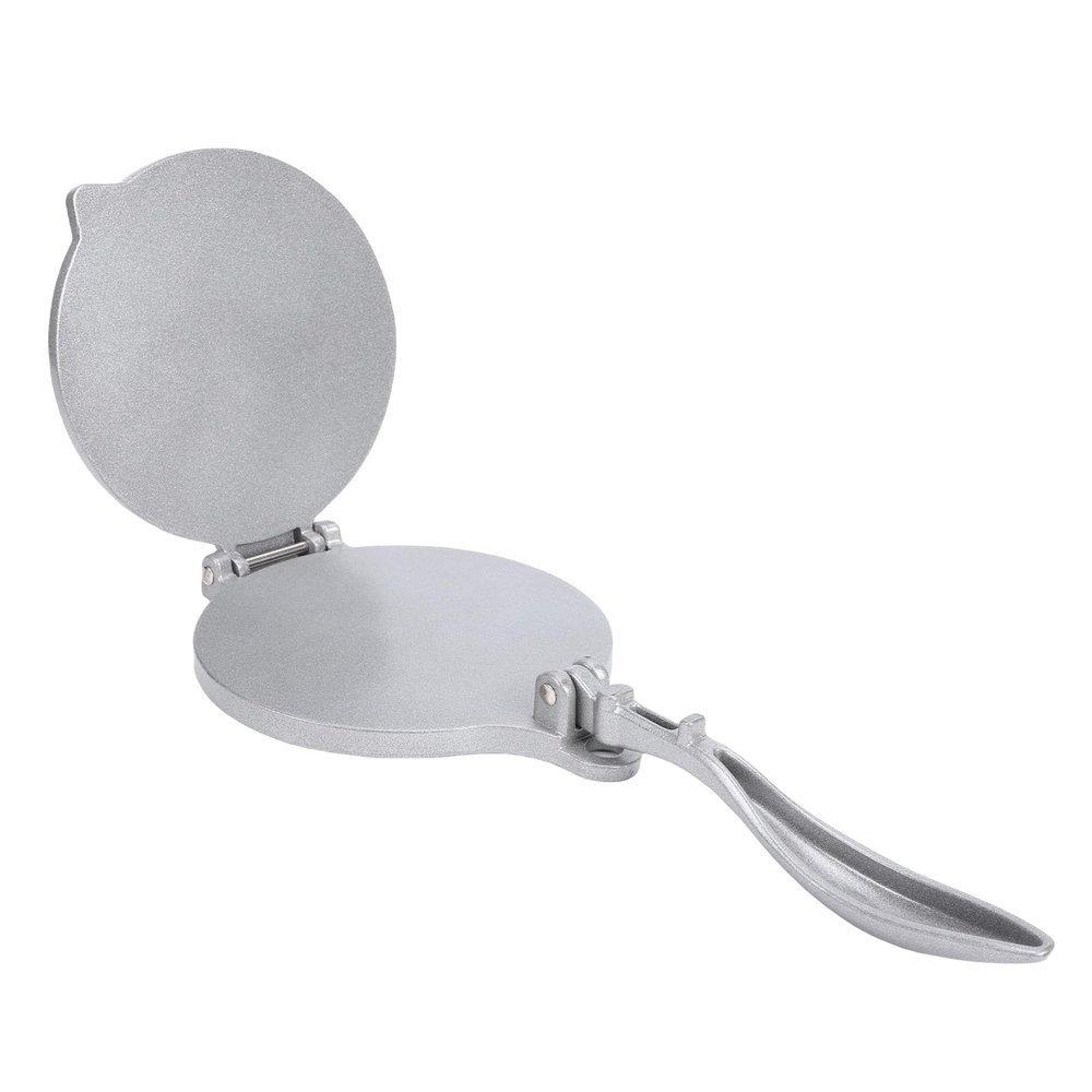 Sxhlseller Manual Aluminum Alloy Dough Press, Portable Dumpling Wrapper Tool with Oil Brush, Silver