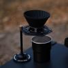 2026 Silicone Pour-Over Coffee Cup for Travel, Reusable Filter Cup, Ideal for Camping (Black, 9.5 cm) view 2