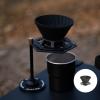 2026 Silicone Pour-Over Coffee Cup for Travel, Reusable Filter Cup, Ideal for Camping (Black, 9.5 cm) view 3