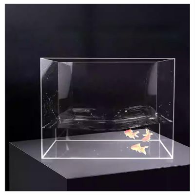 Transparent Flat Washbasin, Acrylic Display and Storage Box (18 x 18 x 6 cm/7 x 7 x 2.36 in)