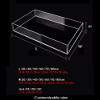 Transparent Flat Washbasin, Acrylic Display and Storage Box (18 x 18 x 6 cm/7 x 7 x 2.36 in) view 2