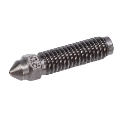 Xiuganpo Durable 0.6 mm 3D Printer Nozzle for Carbon, Leak-Resistant Design, M6 x 25 mm Hardened Steel Nozzle for Precise Printing