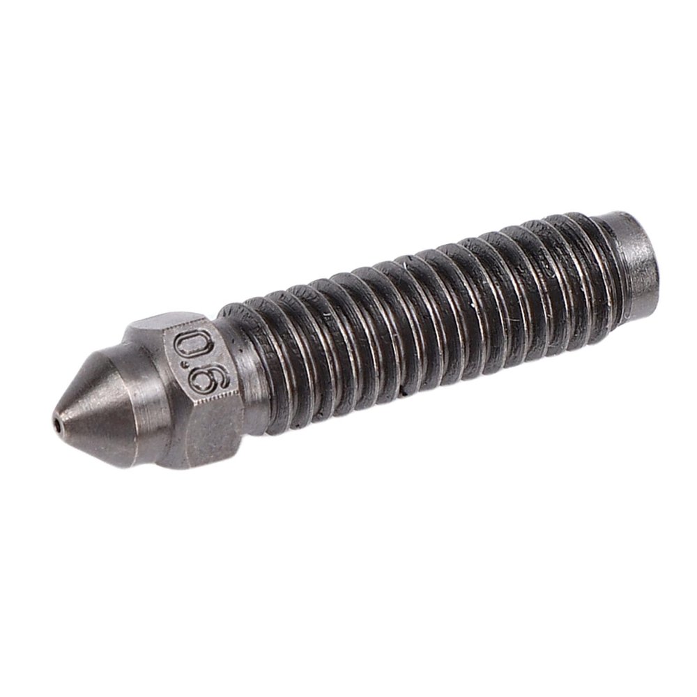 Xiuganpo Durable 0.6 mm 3D Printer Nozzle for Carbon, Leak-Resistant Design, M6 x 25 mm Hardened Steel Nozzle for Precise Printing
