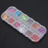 Haofy 12 Colors Decorative Plastic Sequins with Glitter Flakes view 2