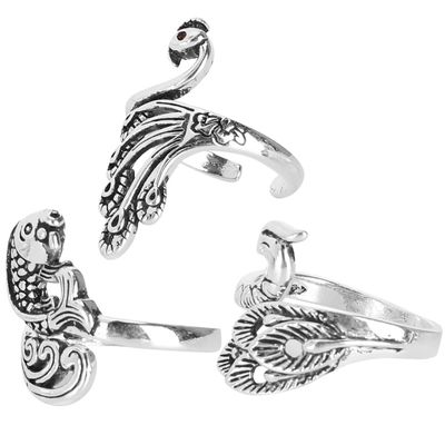 Annadue Adjustable Brass Loop Rings for Knitting