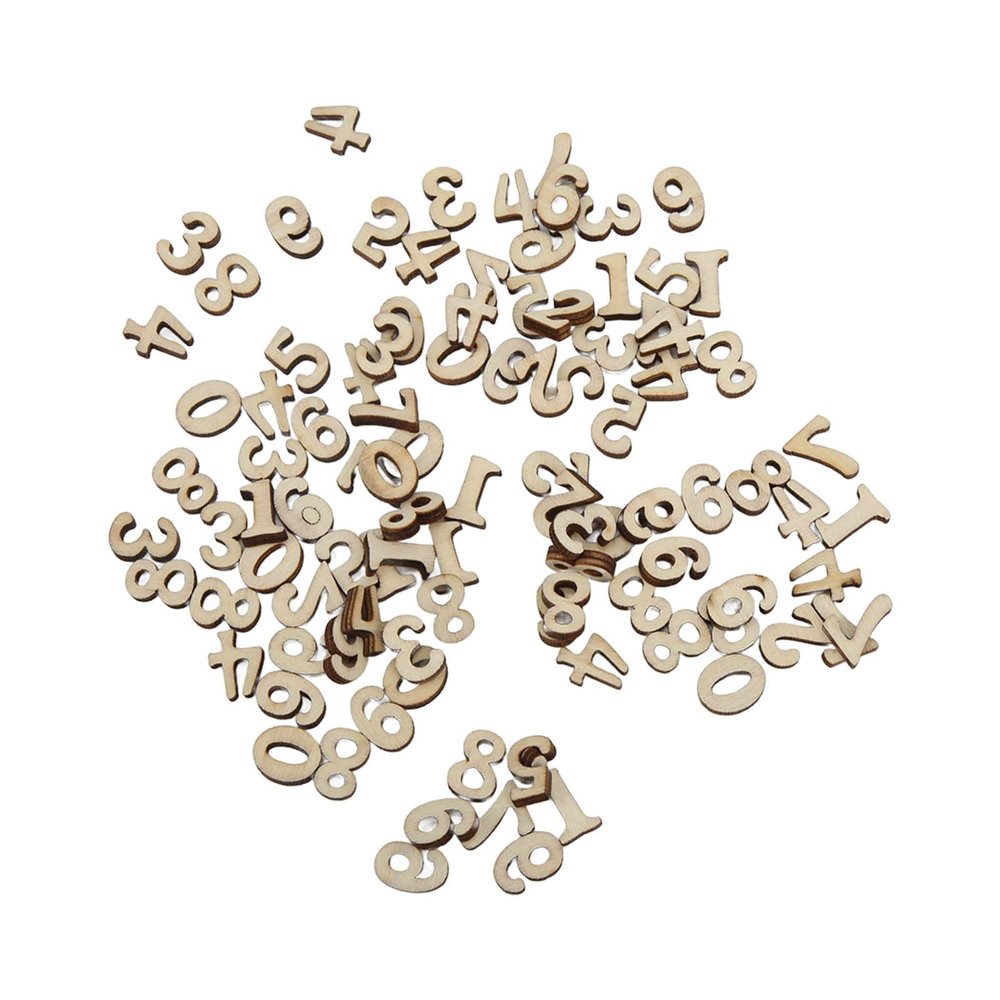 OPPWONG 100-Piece Wooden Numbers