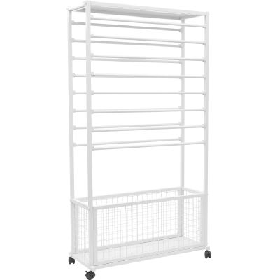 Double-Sided Literature Organizer, 16-Tier, with Locking Casters
