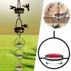 3-Piece Metal Hummingbird Feeders for Hanging Outdoors, Garden, Backyard, Patio view 2