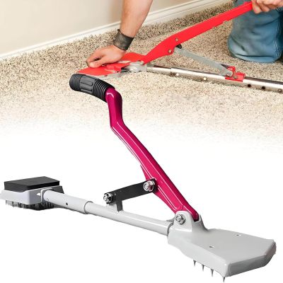 Carpet Stretcher Tool with Soft Rubber Handle and Grippers, Manually Adjustable