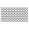 60-Piece 15 mm Fishing Rod Spacer Rings, Black Silicone view 1