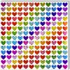 840 Pcs Holographic Glitter Heart Stickers view 1