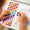 840 Pcs Holographic Glitter Heart Stickers view 2