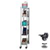 Extra-Tall 5-Tier Stainless Steel Kitchen Cart with Wheels, 26 x 50 x 147 cm view 1