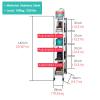 Extra-Tall 5-Tier Stainless Steel Kitchen Cart with Wheels, 26 x 50 x 147 cm view 4