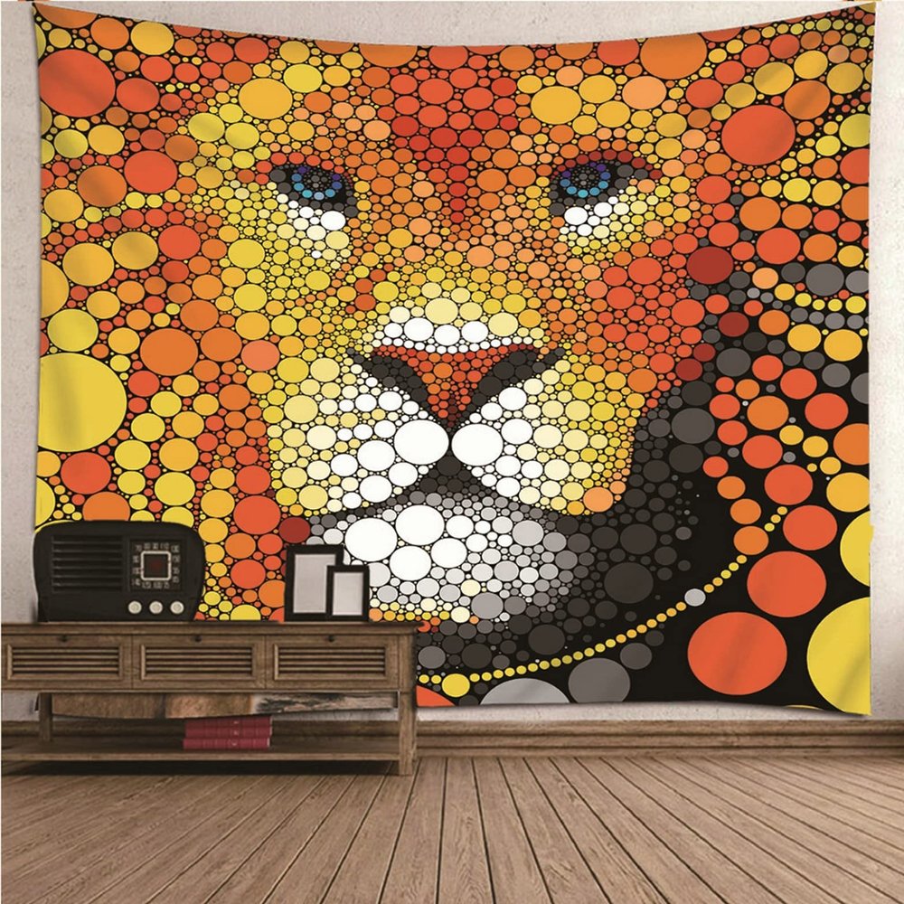 Isdreem 3D Wall Tapestry, Simple Lwe Anime Tapestry, Multicolor, 240 x 220 cm