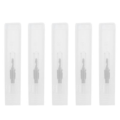 5-Piece 3.175 x 2 x 8 mm Spiral Cutter Set, Single-Flute Carbide End Mills with Mirror-Polished Cutting Edge for Wood and Plastic Engraving