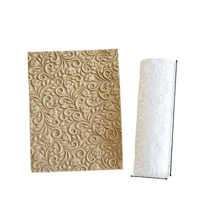 Plastic Clay Texture Roller with Floral Patterns, Color 1
