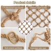 Adjustable, Heavy-Duty Climbing Net for Children and Adults, Handwoven Natural Jute Rope with Secure Buckles, for Treehouses, Safety, Balconies and Playground Protection (1 x 1 m, 10 mm) view 3