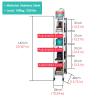 Extra-Tall 5-Tier Stainless Steel Kitchen Cart with Wheels, 26 x 40 x 147 cm view 4
