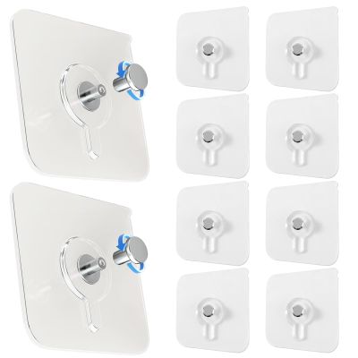 Nail-Free Picture Hangers - 10X Adhesive Wall Hooks
