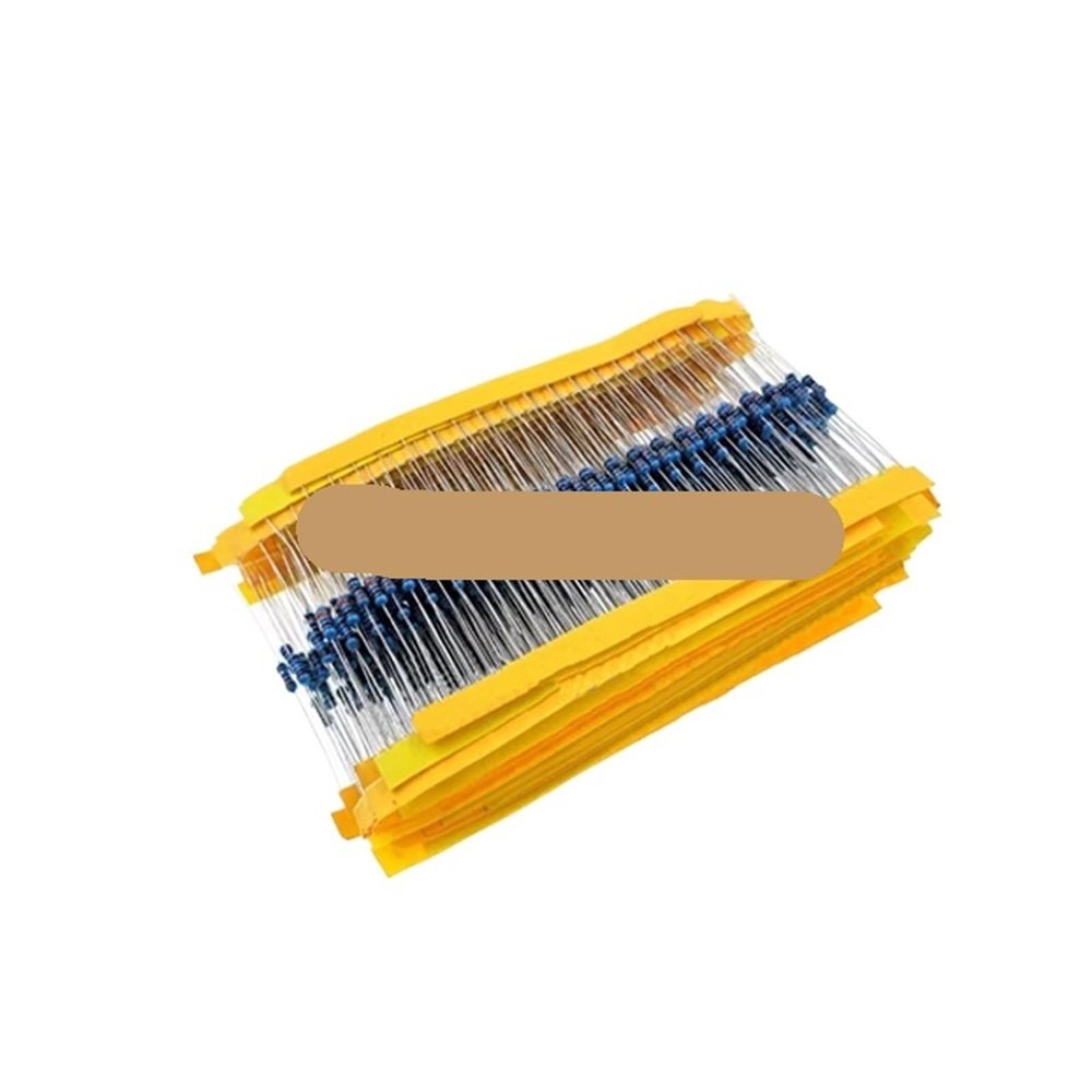 300/600-Piece 1/4 W Metal Film Resistor Kit, 1%, 10 Ohm–1 MOhm, 30 Values