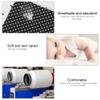 Phefop 7-Piece Fabric Patchwork Squares, 50 x 50 cm, Floral Pattern, Pre-Cut Quilt Fabric, Black Series view 2