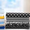 Phefop 7-Piece Fabric Patchwork Squares, 50 x 50 cm, Floral Pattern, Pre-Cut Quilt Fabric, Black Series view 3