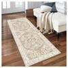 Siunwdiy Hallway Runner Rug 120 x 100 cm, Beige, Non-Slip, Washable Retro Short-Pile Carpet view 1