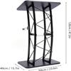 Lectern, Curved Metal Podium with Cup Holder, 120 cm High, for Office and Church view 3