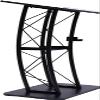 Lectern, Curved Metal Podium with Cup Holder, 120 cm High, for Office and Church view 4
