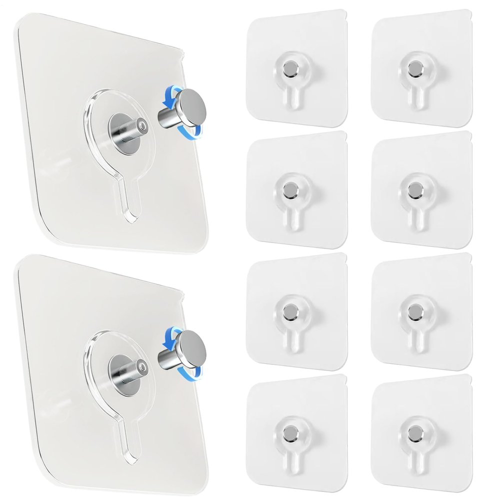 Self-Adhesive Wall Hooks - 10 Pack