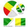 Fabric Christmas Tree Skirt, Funny Christmas Collar for Winter Holidays, Parties, Indoor and Outdoor Use, Guinea National Flag, 119.9 x 119.9 cm view 2