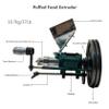 Multifunctional Puffed Food Extruder with 7 Molds for Making Cornflakes and Hollow Sticks view 3