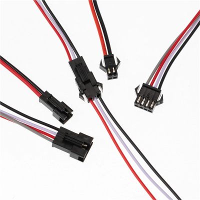 10 Pairs Male-to-Female Plug Terminal Wire Connectors, SM Series (200 mm, 2-Pin)
