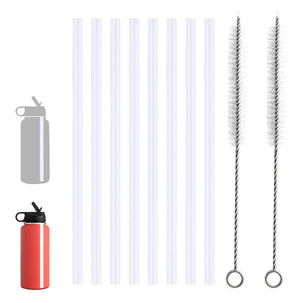 8 Pack 24cm Plastic Straws Replacement Straws