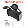 1-Piece LED PowerCON AC Coupler Adapter Extender Plug, Panel-Mount, Straight, Blue/White (Dark Gray) view 2