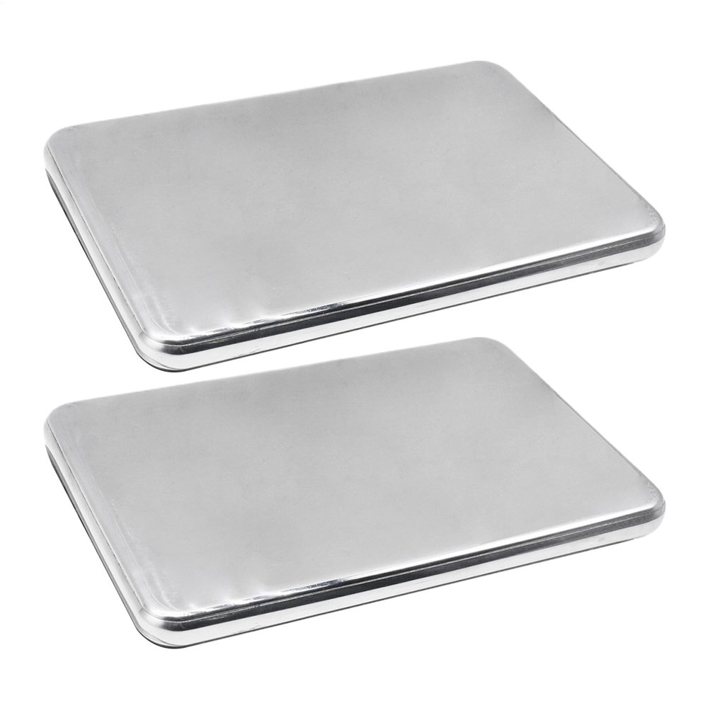 Lunch Ice Packs, 2 Reusable Stainless Steel Trays, Flat Ice Packs for Camping, Grilling, Picnics, Work, and School