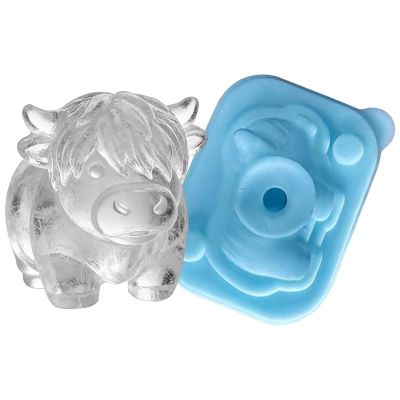 Silicone Ice Cube Tray - Food-Grade 3D Reusable Highland Cow Mold