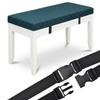 Custom Bench Cushion, 5 cm Thick Linen Seat Pad, Non-Slip, Removable Cover, Reddish Brown, 95 x 40 cm view 3