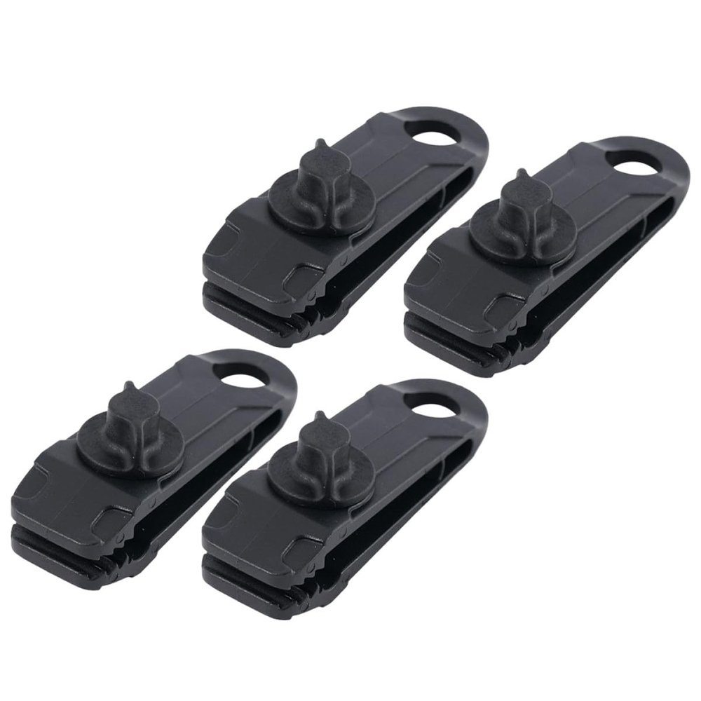 Alasum Multifunctional Tarp Clips, 4-Pack for Tent Tarps and Awnings