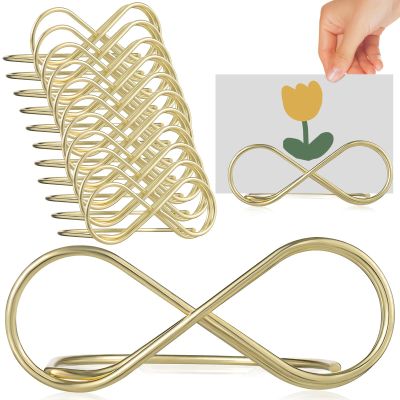 MALUGOGO Gold Table Card Holders, 12-Piece Set