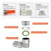 Pneumatic Air Hose Fittings, 304 Stainless Steel Push-to-Connect Fitting, PC Series, 4–12 mm, 1/8–1/2 BSPT (12-04, 12 mm–1/2, PL) view 3