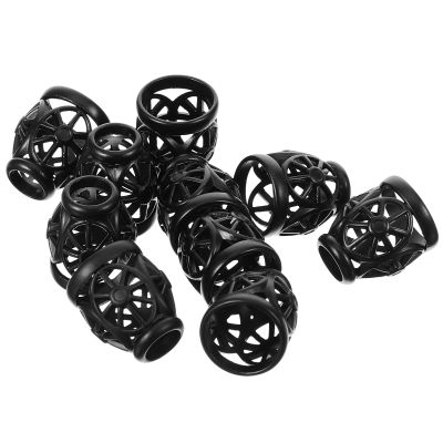 10 Pack Metal Cord Stoppers in Black