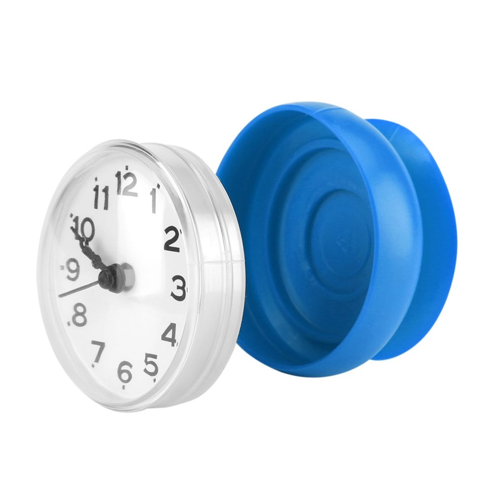 VBESTLIFE Waterproof Suction-Cup Wall Clock, ABS Analog Clock for Bathroom and Kitchen Decor, Red, Blue, or Green