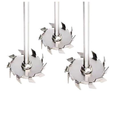 304 Stainless Steel Serrated Disc Stirrer with Rod, 30 × 120 mm (100 mm Disc with Rod)