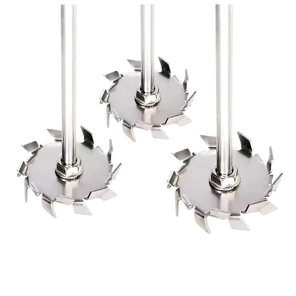 304 Stainless Steel Serrated Disc Stirrer with Rod, 30 × 120 mm (100 mm Disc with Rod)
