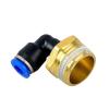 Pneumatic Air Hose Fittings, PL Elbow Connectors, 4–12 mm Hose OD, 1/8–1/2 in Male Threads, Push-to-Connect (PL8-04) view 1