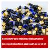 Pneumatic Air Hose Fittings, PL Elbow Connectors, 4–12 mm Hose OD, 1/8–1/2 in Male Threads, Push-to-Connect (PL8-04) view 3
