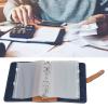 YUEHISY Small Labels, Cash Budget Binder, A6 Planner, Portable Size, PU Leather, 6-Hole, Waterproof (BLUE) view 4